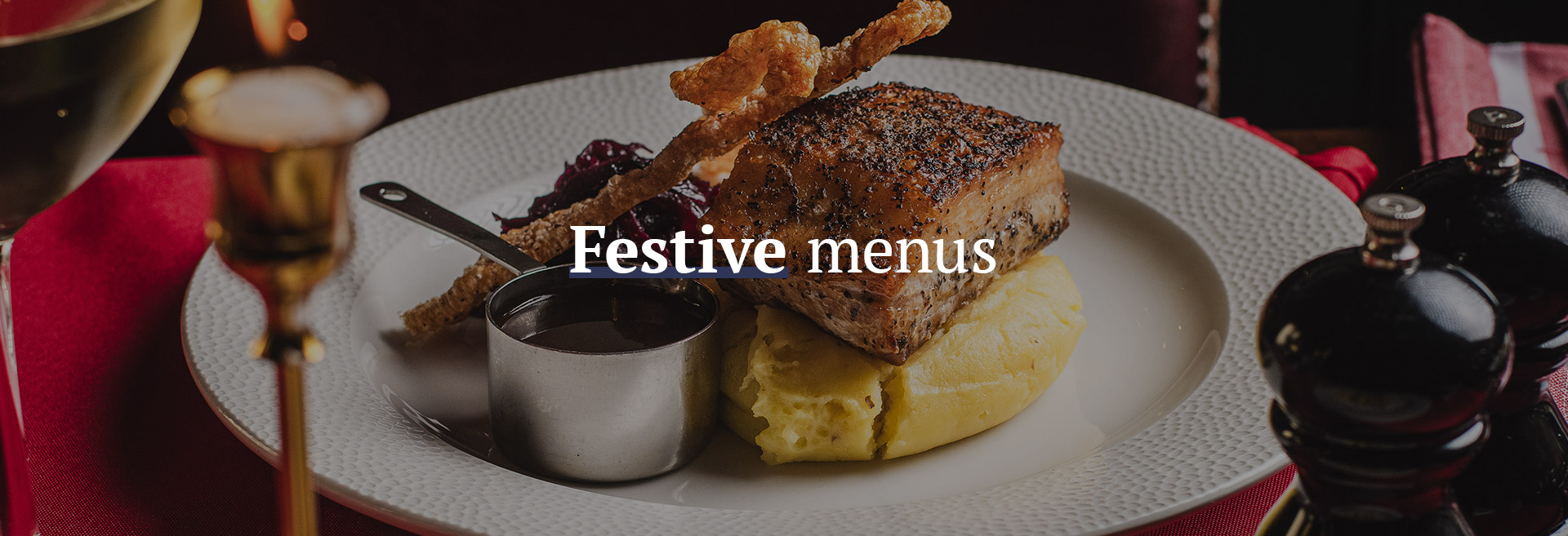 Christmas menu at The Alwyne Castle